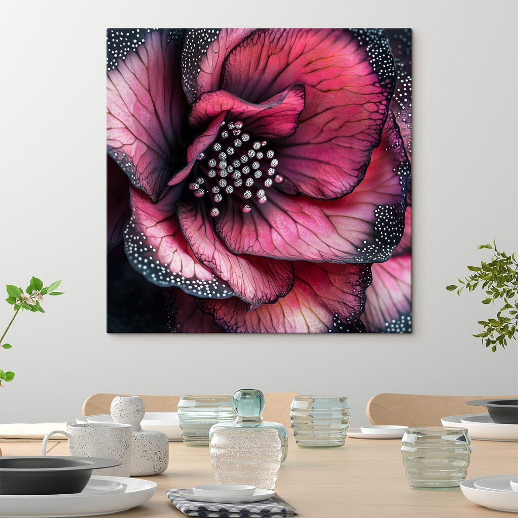 Flor cor-de-rosa com pontos — interior 3