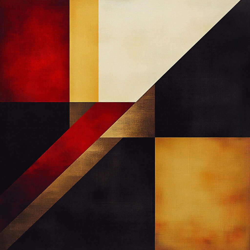 Diagonais em tons quentes — design completo