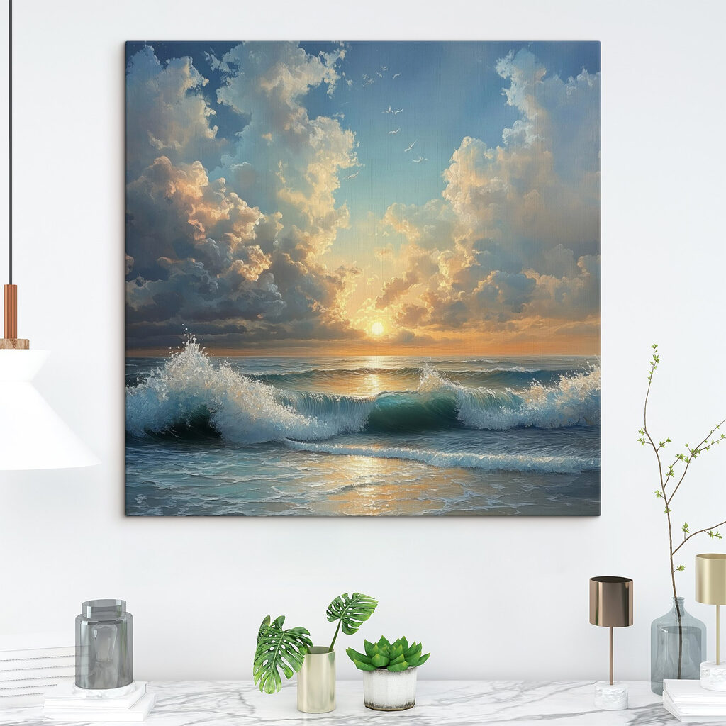 Sol sobre ondas azuis — interior 2