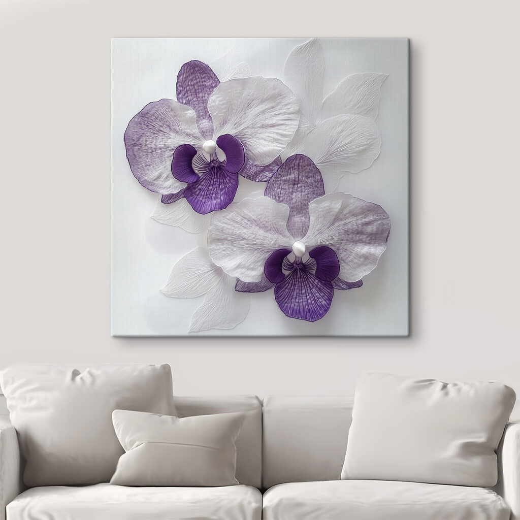 Orquídeas com veios roxos — interior 1