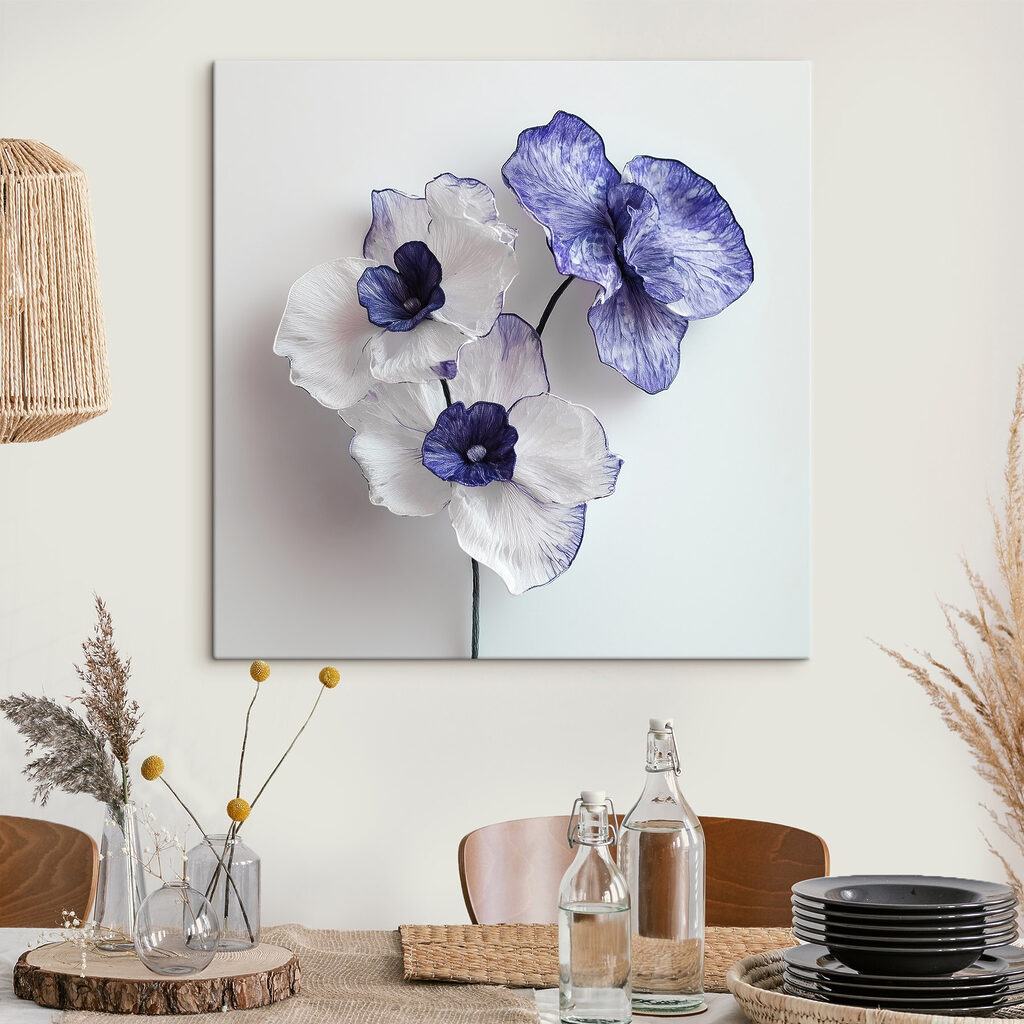 Orquídeas com orla azul — interior 3