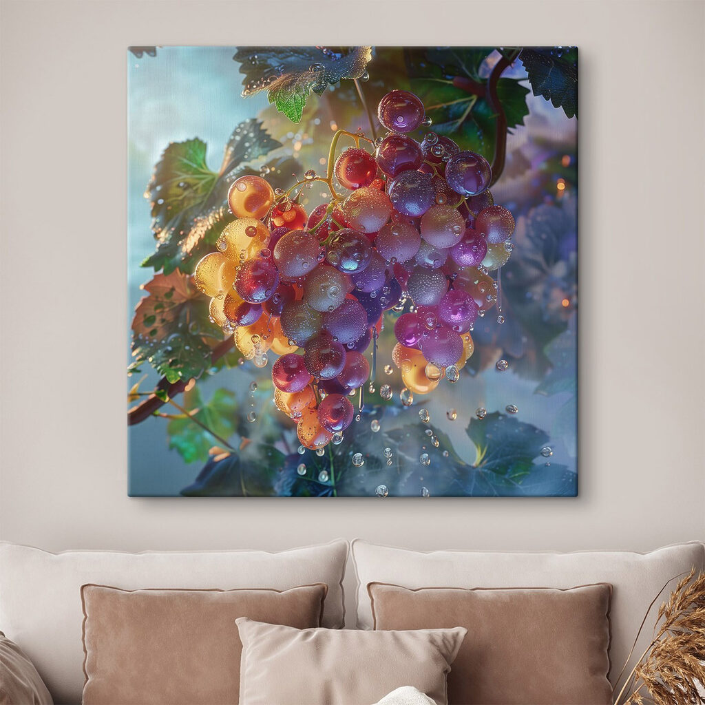 Uvas com tinta colorida — interior 1
