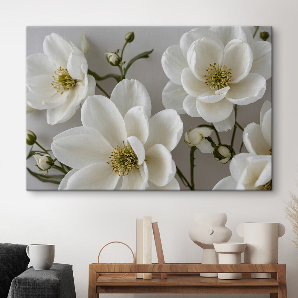 Flores com centros verdes — interior 2