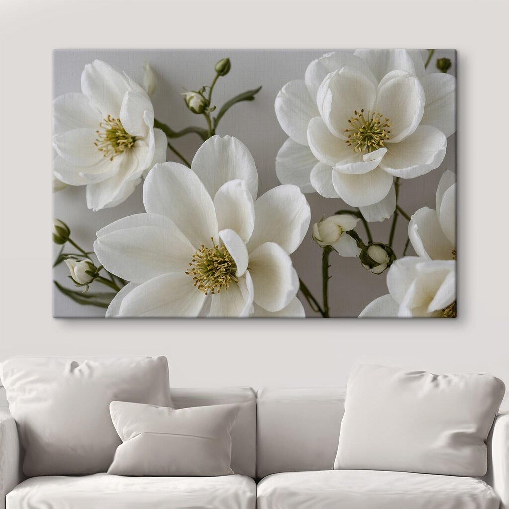 Flores com centros verdes — interior 3