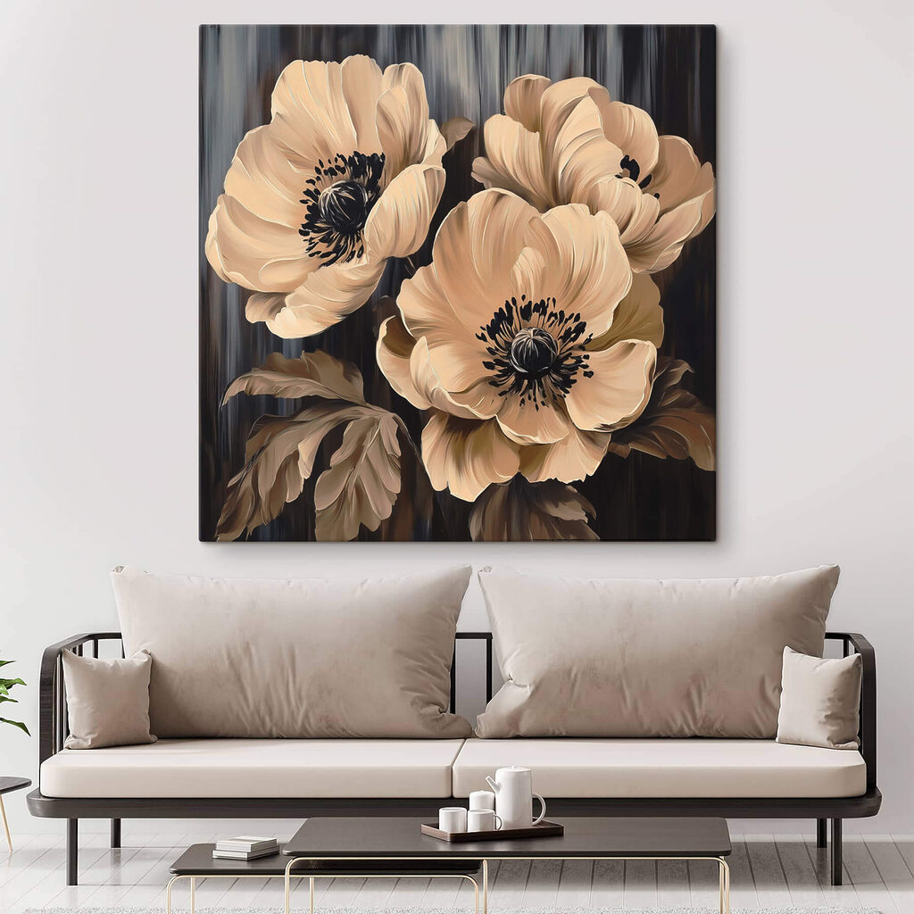 Flores creme entre riscas — interior 1