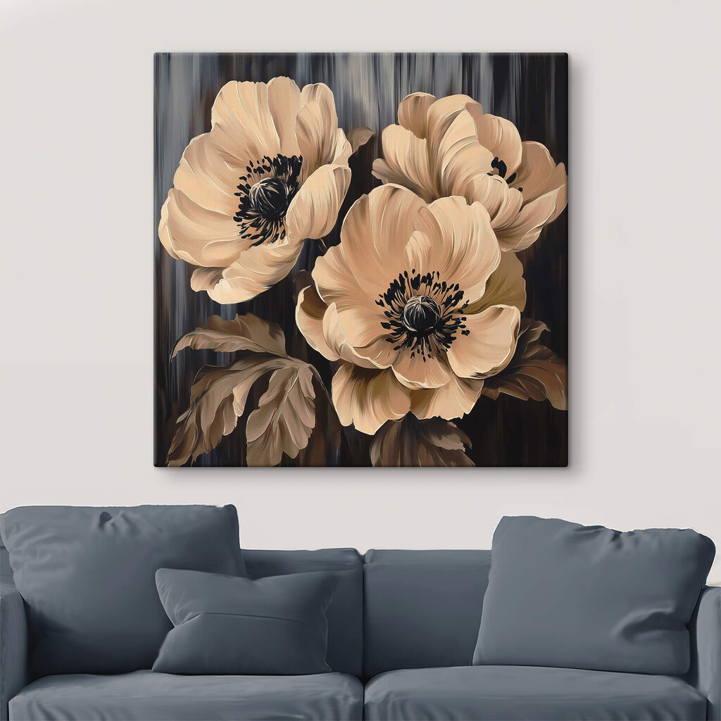 Flores creme entre riscas — interior 3