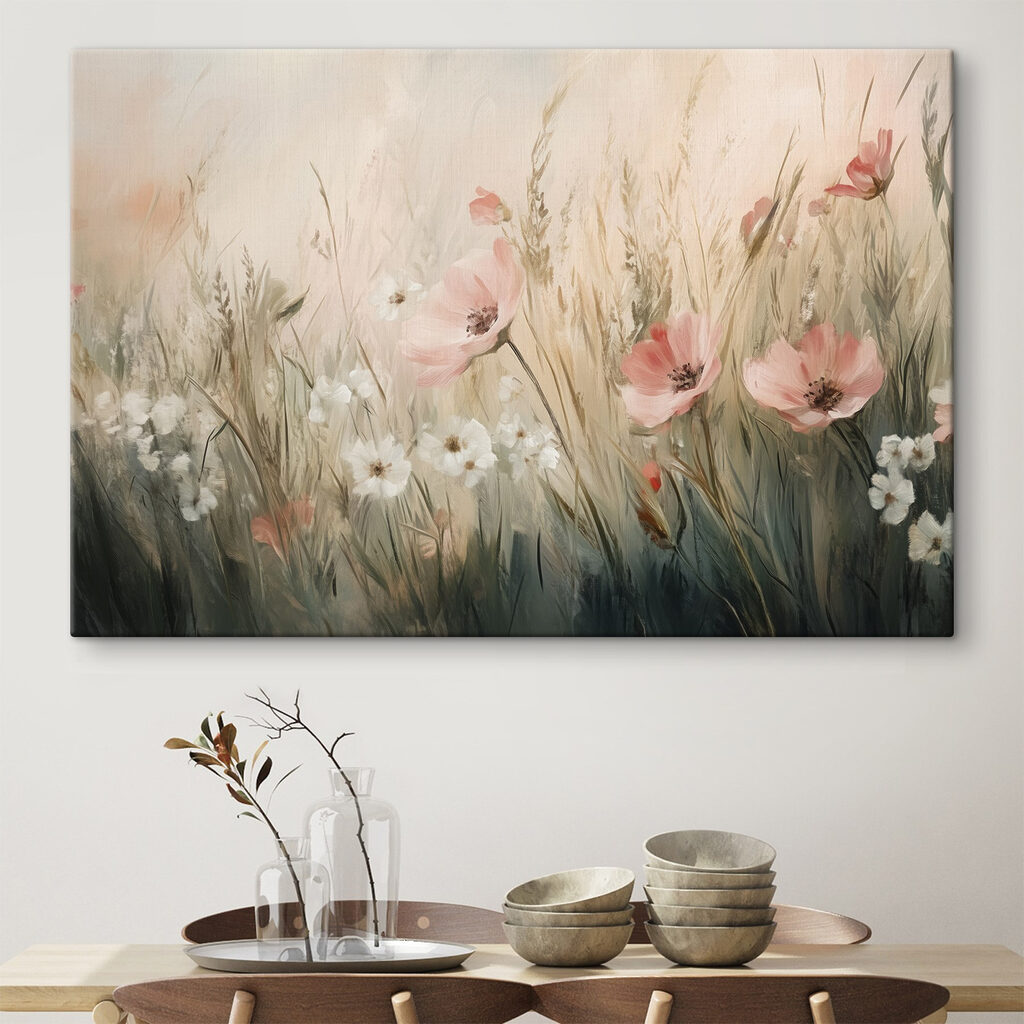 Flores cor-de-rosa ao entardecer — interior 2