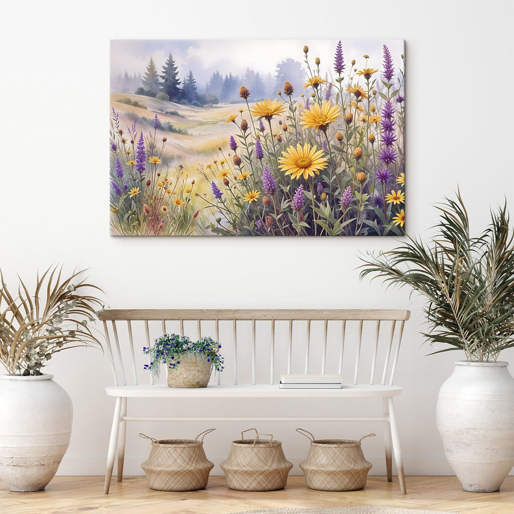 Flores amarelas na névoa — interior 1
