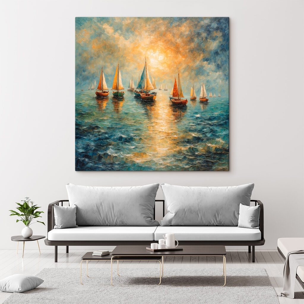 Velas laranja ao entardecer — interior 2