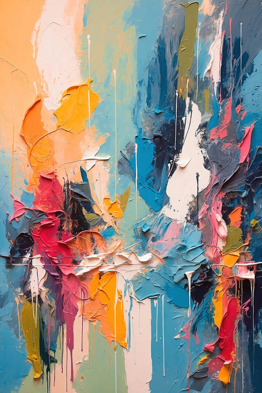 Traços coloridos em faixas — design completo