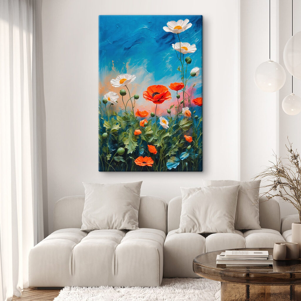 Flores vermelhas e brancas — interior 1