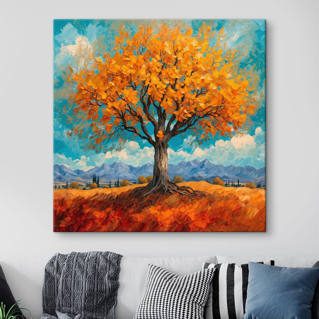 Copa laranja sobre azul — interior 2