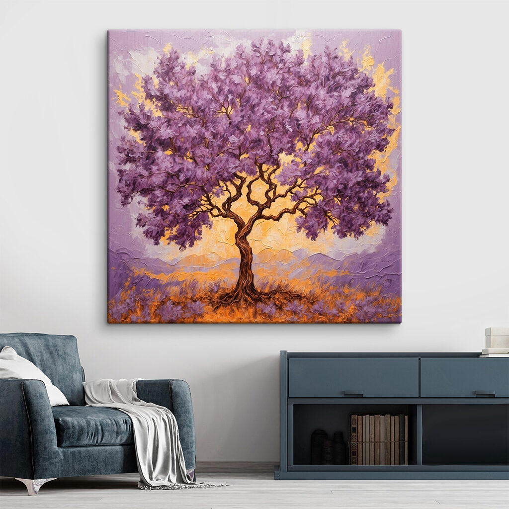 Copa roxa sobre lavanda — interior 2