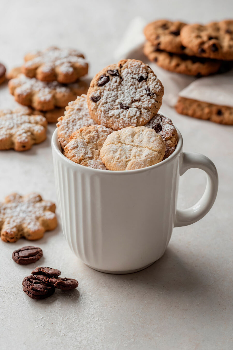 Biscoitos numa caneca — design completo