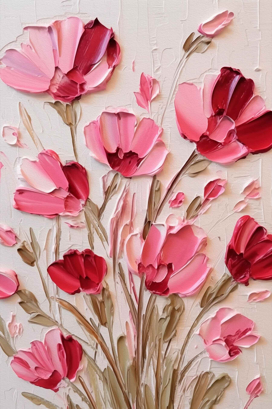 Papoilas cor-de-rosa — design completo