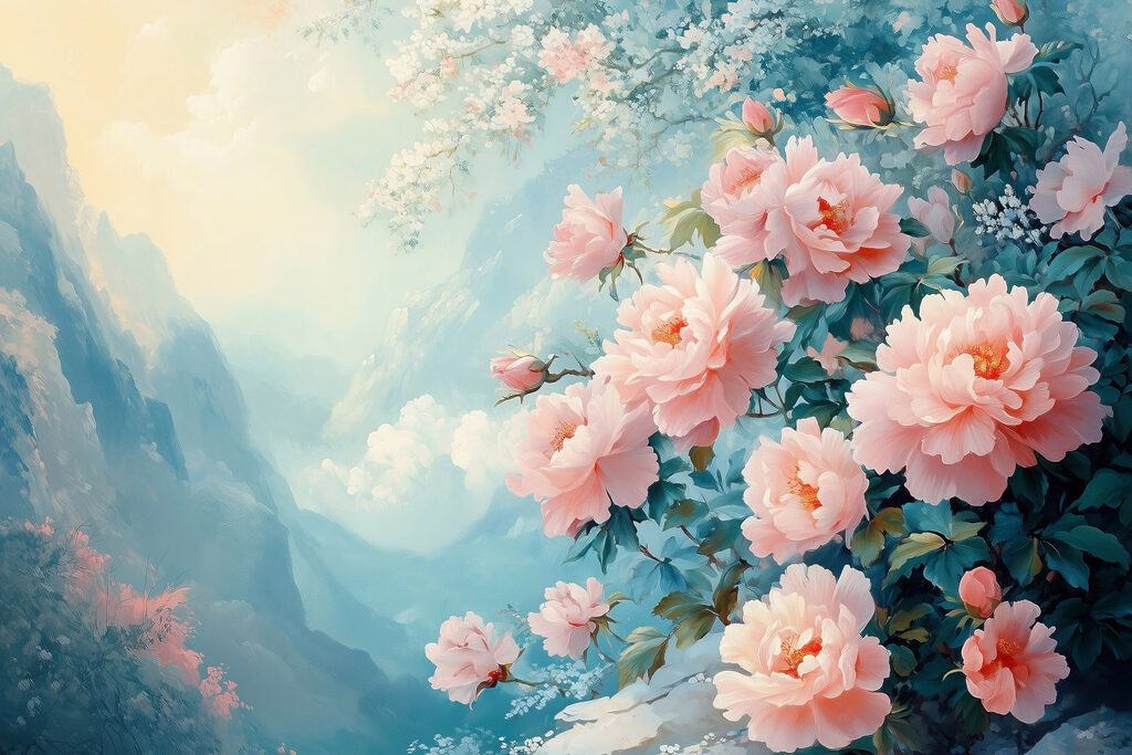 Rosas na neblina — design completo