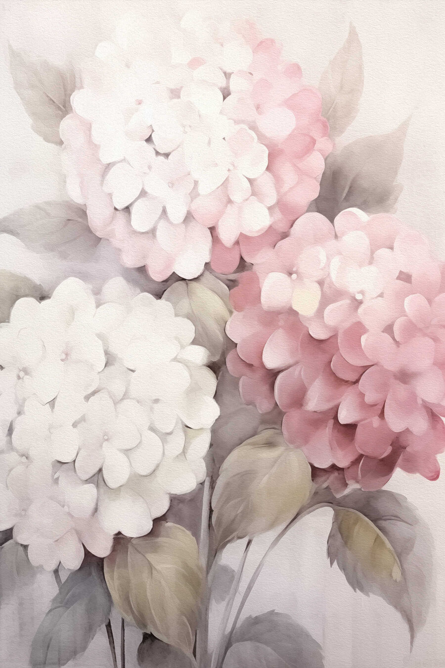 Hortênsia em rosa pálido — design completo
