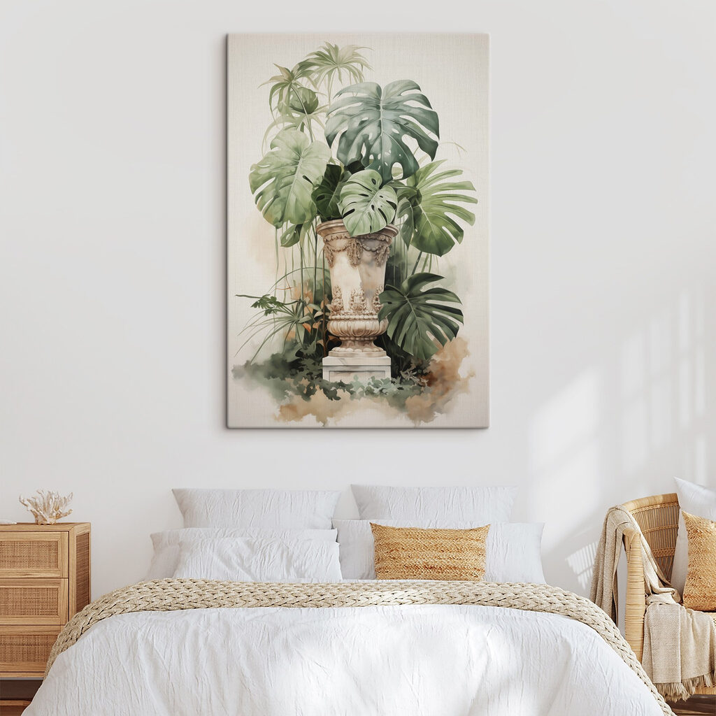 Monstera junto à coluna — interior 2