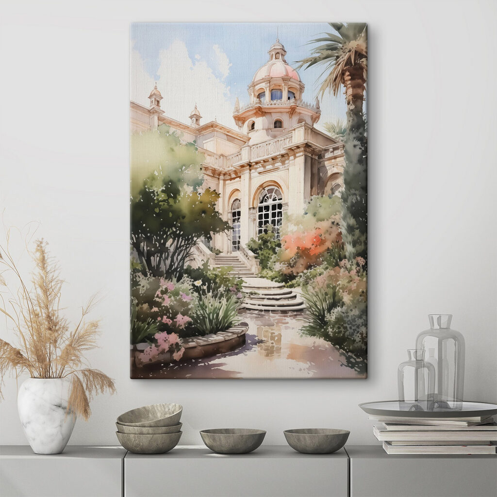 Cúpula sobre jardim florido — interior 2