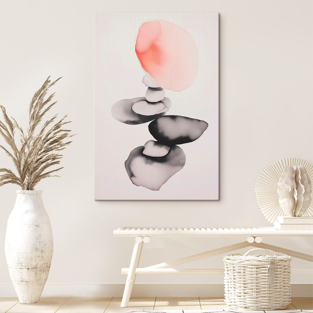 Círculo rosa sobre tinta — interior 2