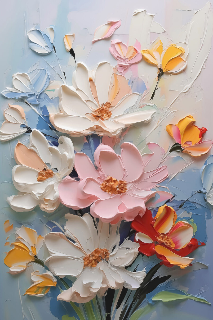 Bordas pintadas e sombras — design completo