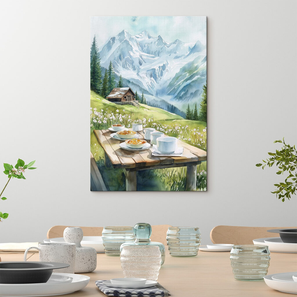 Pequeno-almoço sob cumes nevados — interior 2