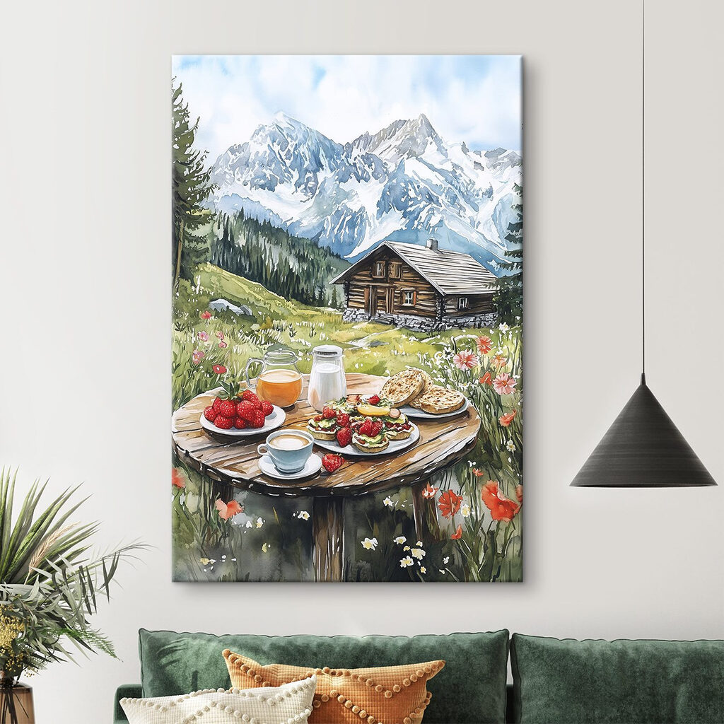 Pequeno-almoço junto ao chalé — interior 1