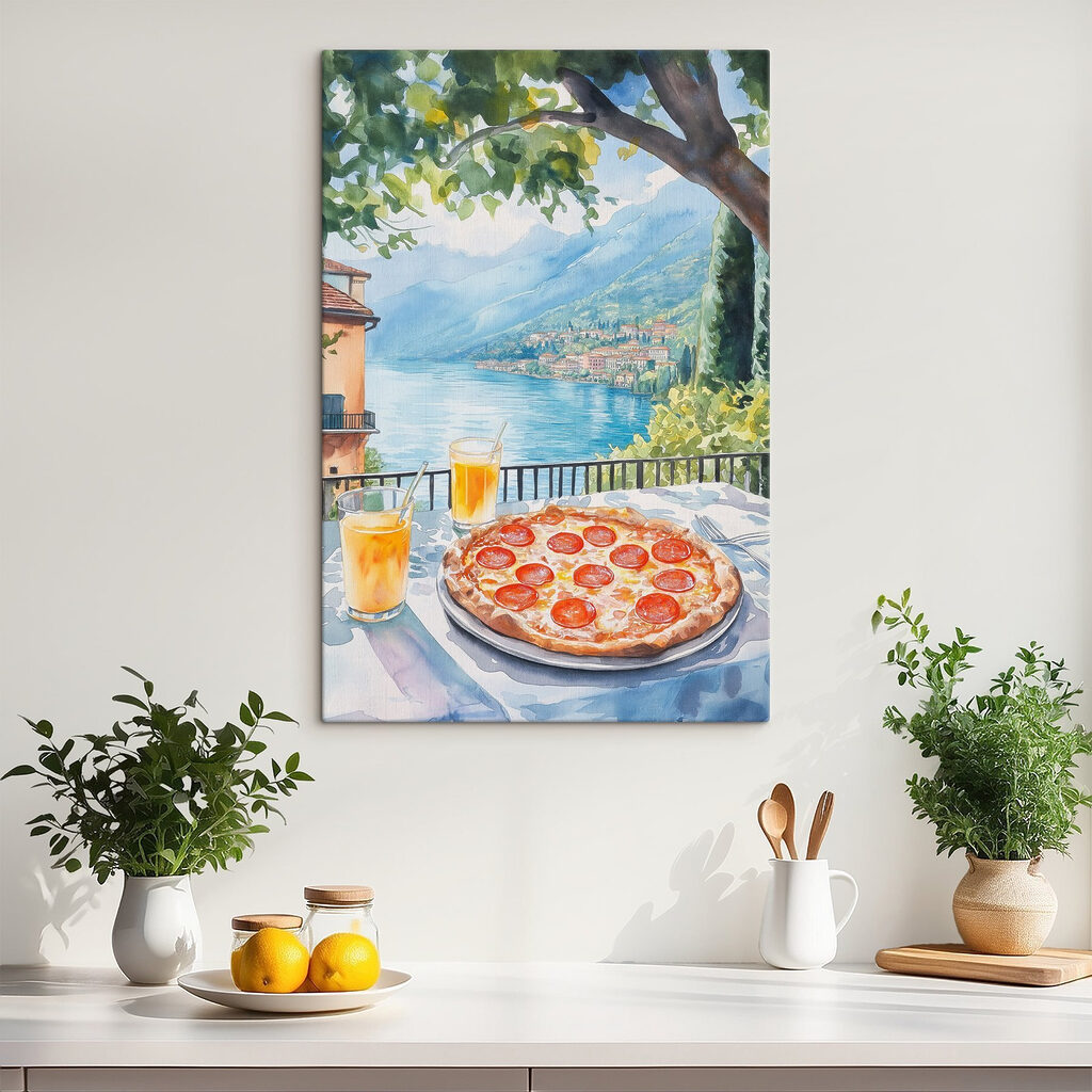 Pizza sob uma árvore — interior 2