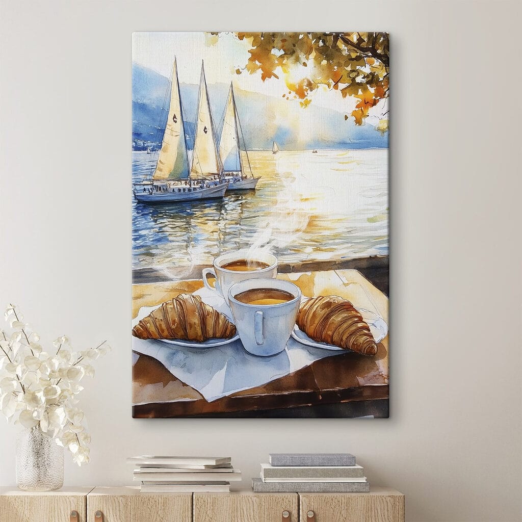 Café matinal com veleiros — interior 1