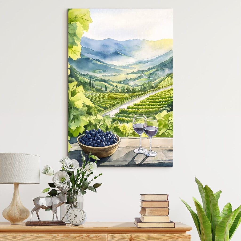 Vinho sobre vinhas verdes — interior 1