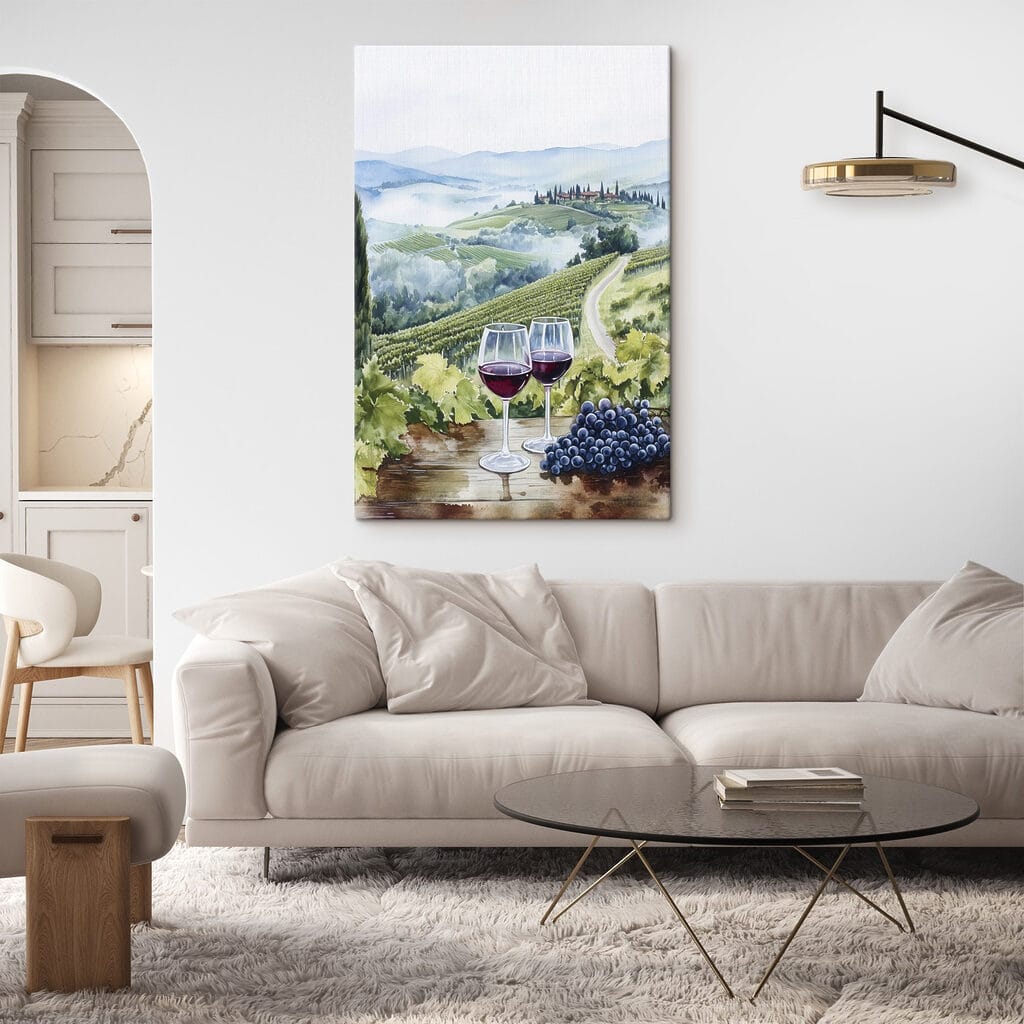 Dois copos sobre vinhas — interior 2