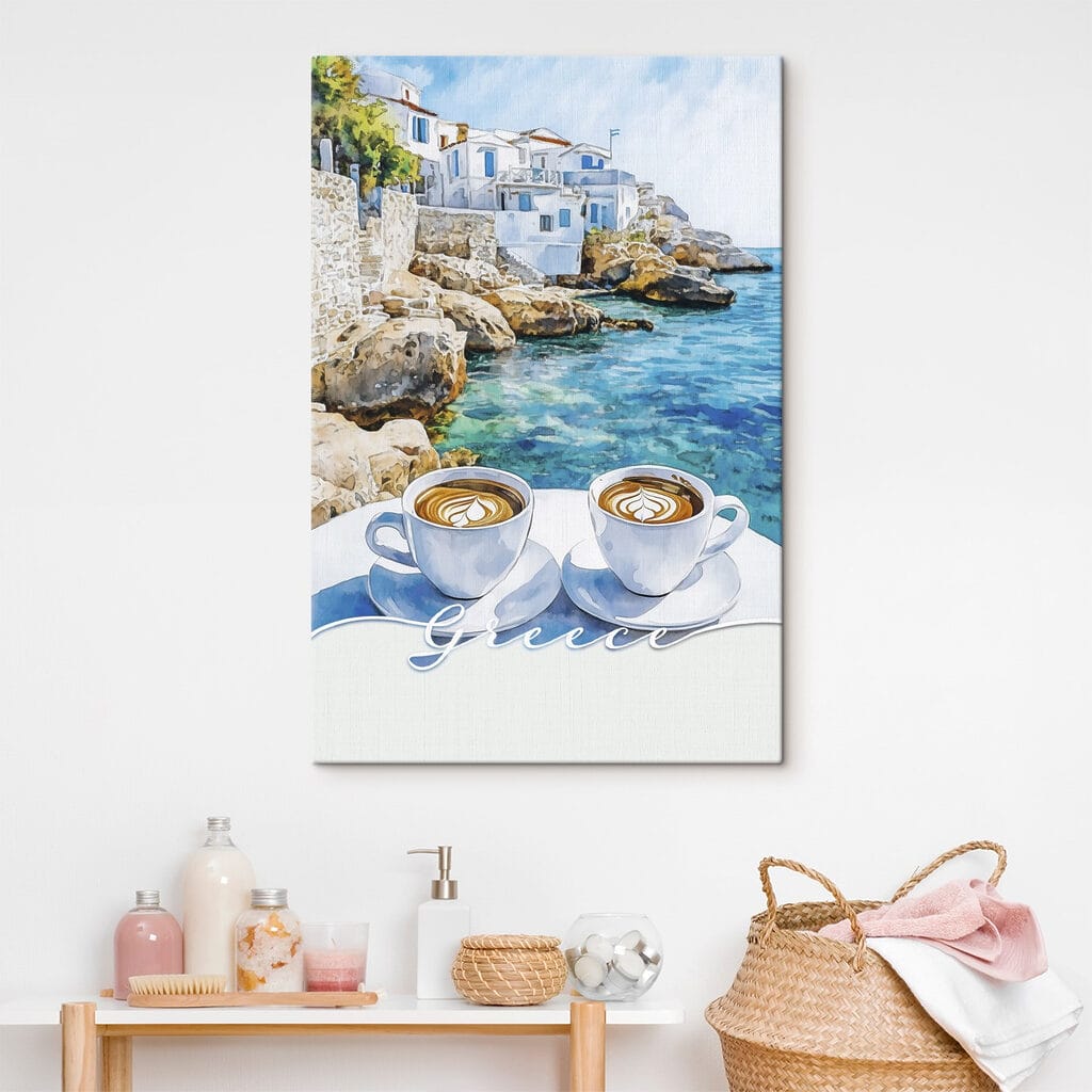 Cappuccino sobre baía turquesa — interior 2