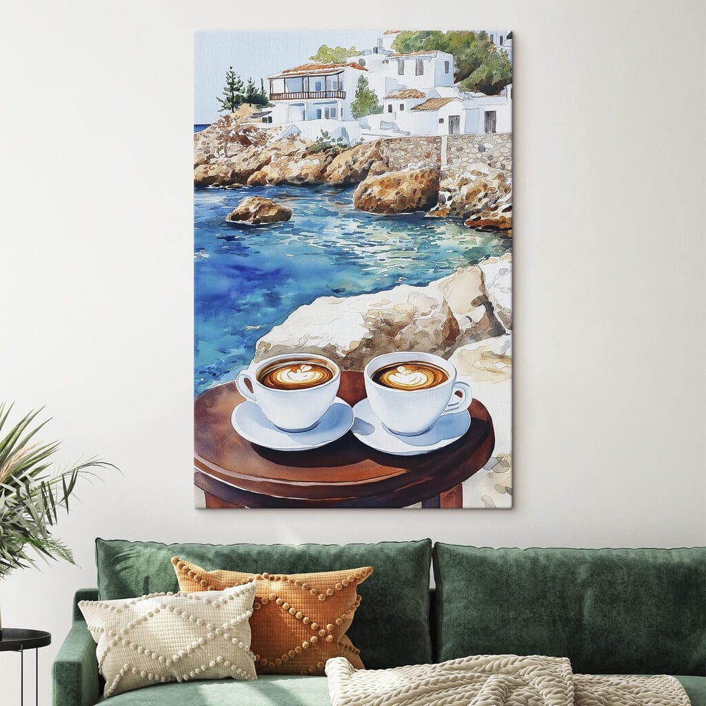 Café com casas brancas — interior 1