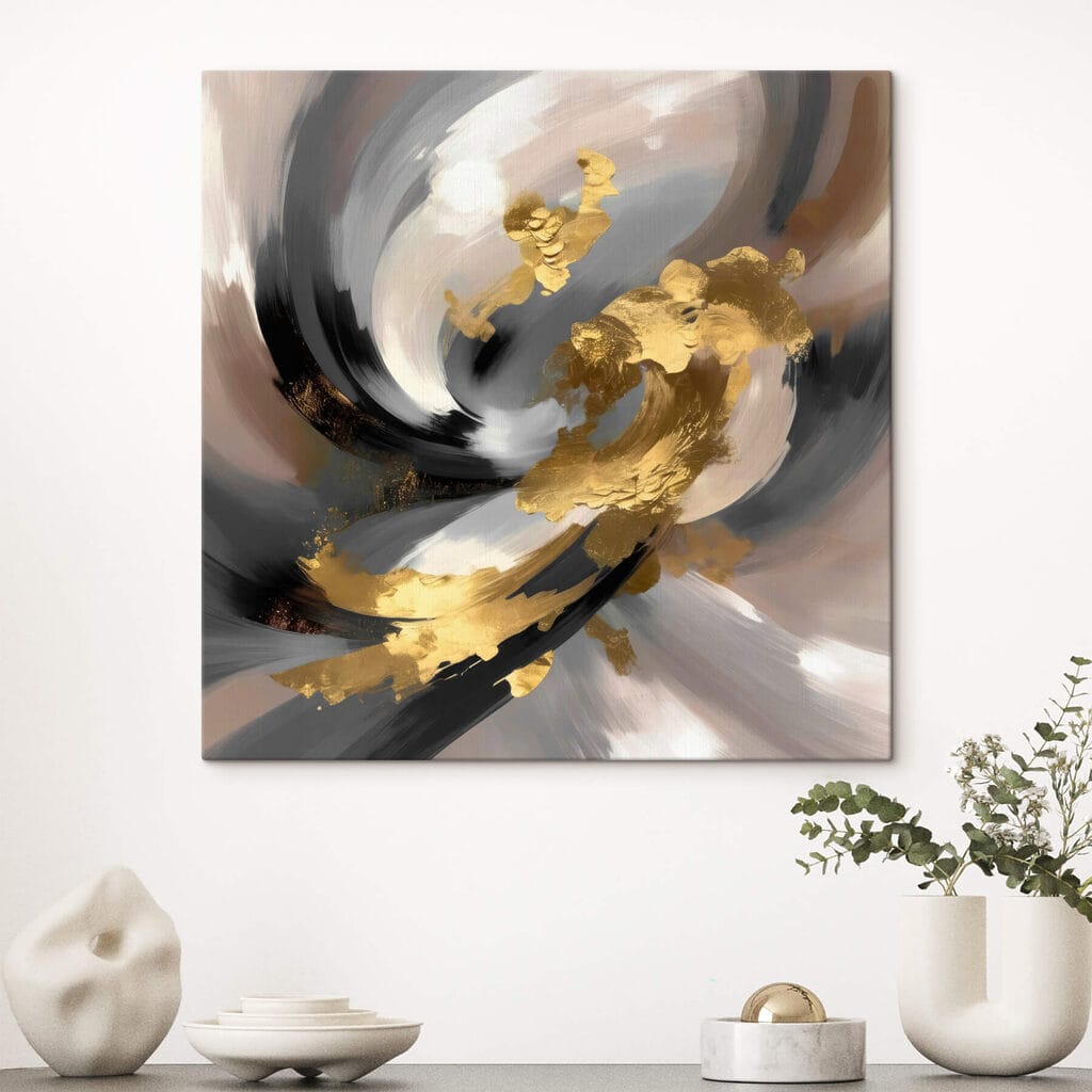 Remoinho dourado em cinzento — interior 3
