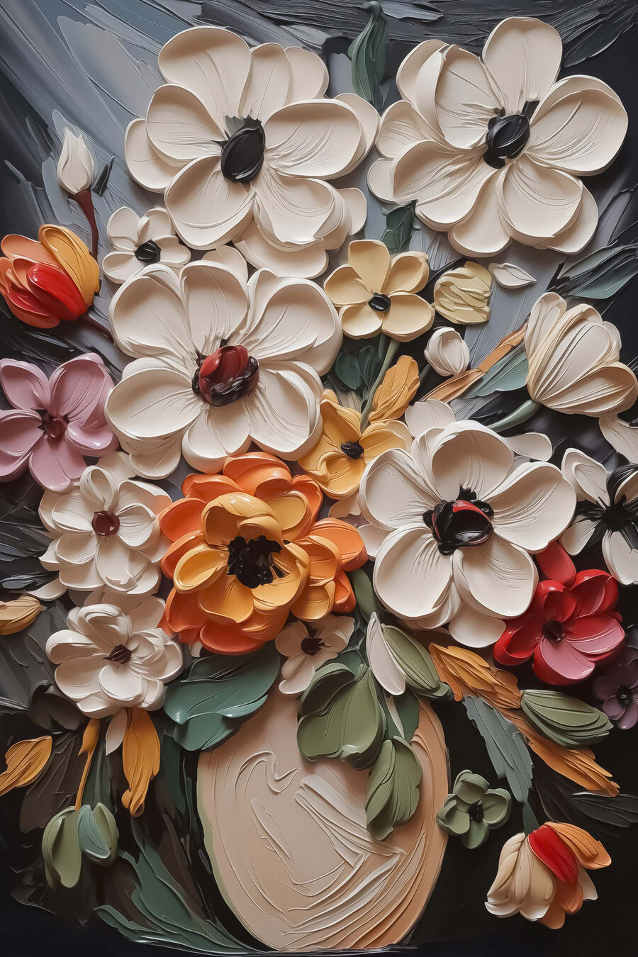 Vaso de flores quentes — design completo