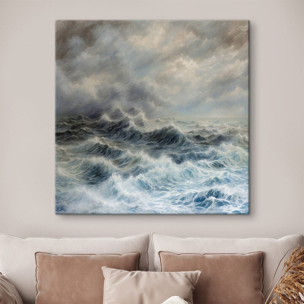 Ondas sob nuvens cinzentas — interior 3