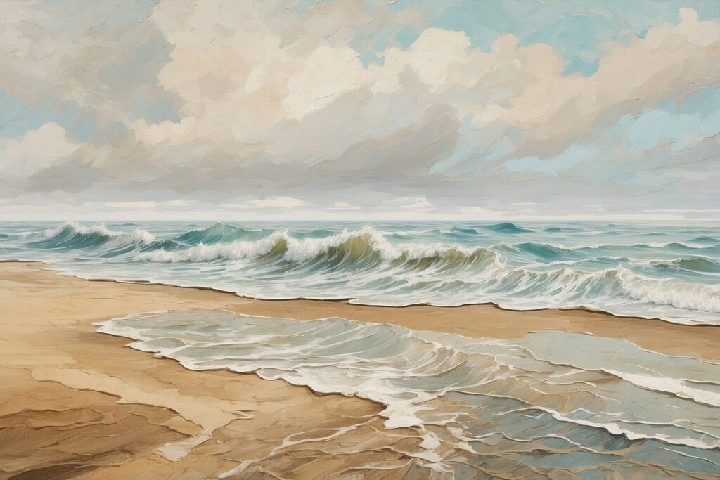 Ondas baixas na areia — design completo