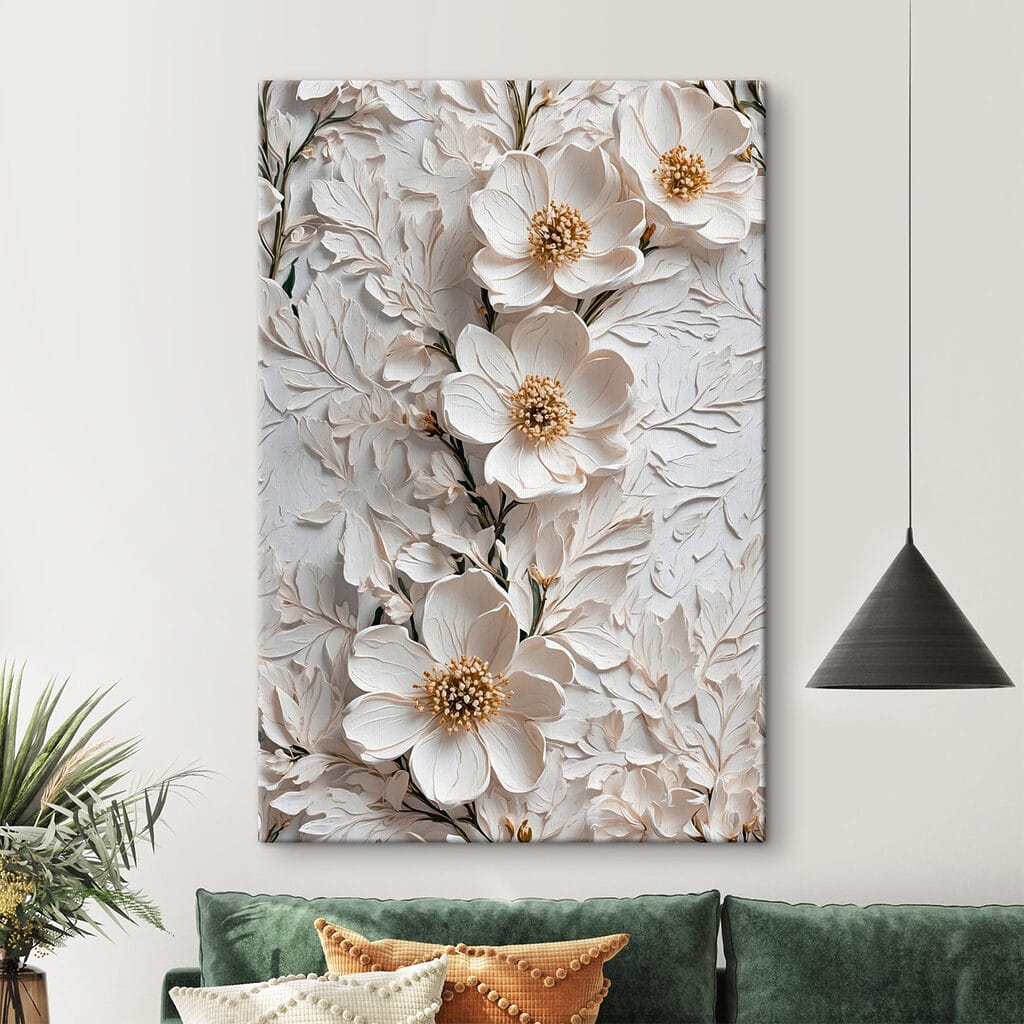 Folhas finas e flores — interior 2