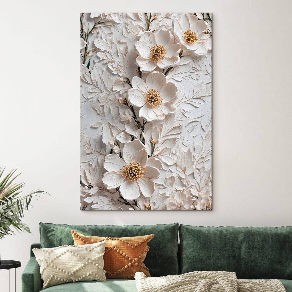 Folhas finas e flores — interior 3