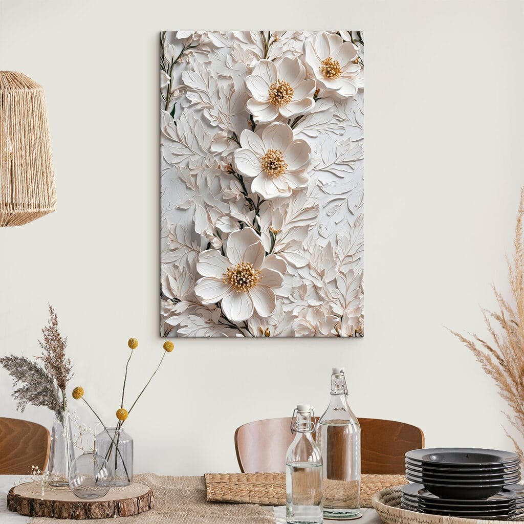 Folhas finas e flores — interior 1
