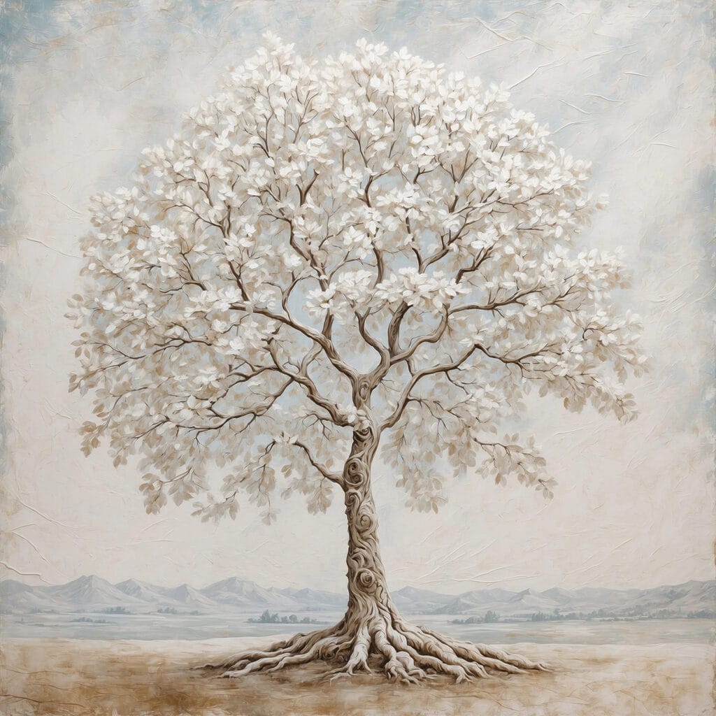 Árvore de flor branca — design completo