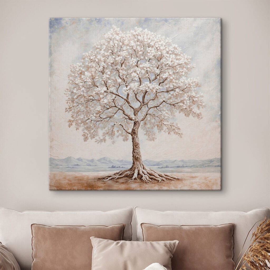Árvore de flor branca — interior 1