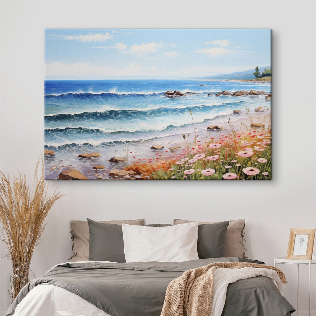 Praia florida em azul — interior 2