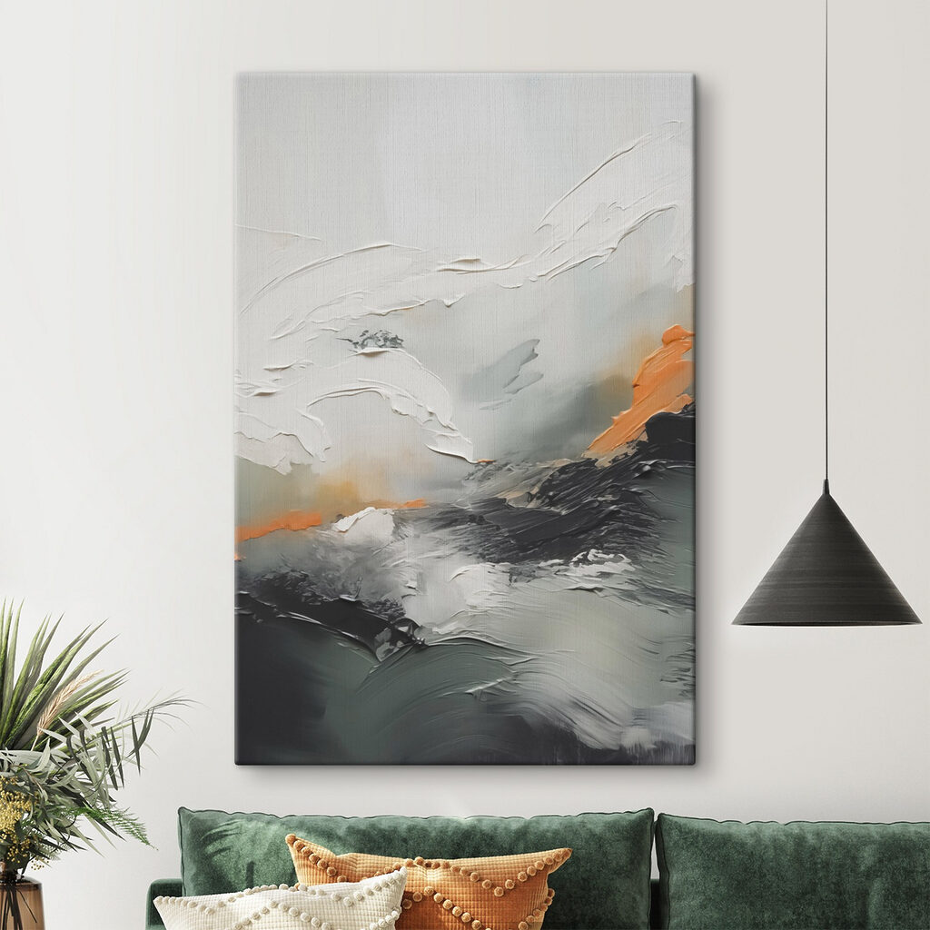 Linha laranja em cinzento — interior 1