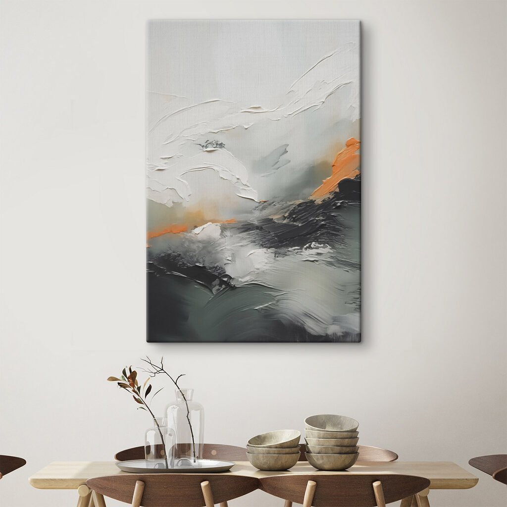 Linha laranja em cinzento — interior 2