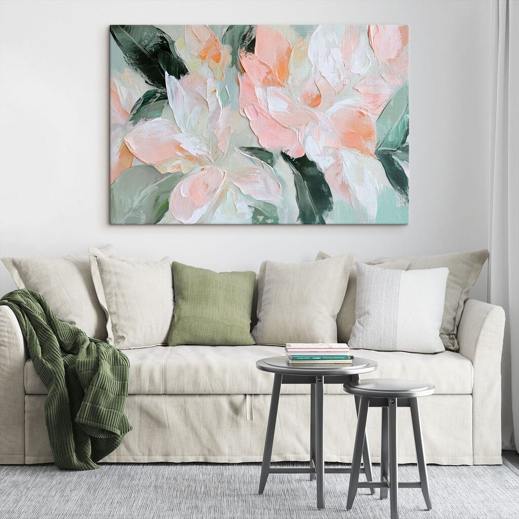 Flores pálidas em pinceladas — interior 3