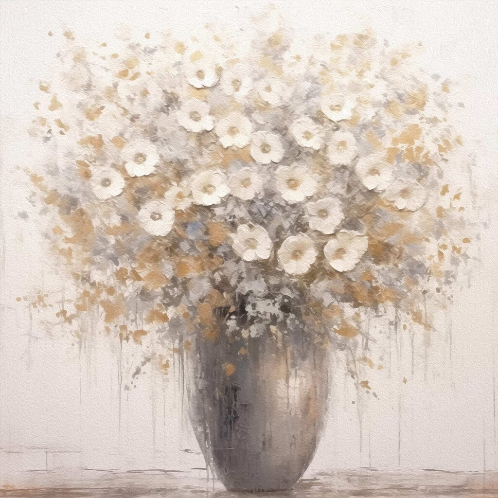 Flores pequenas em cinzento — design completo