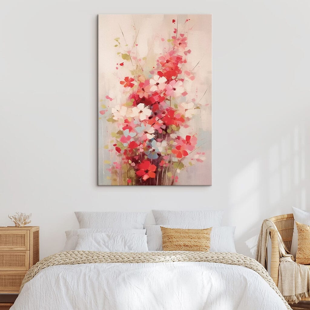 Flores rosa com pinceladas — interior 2