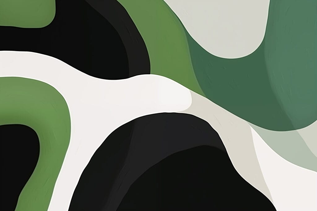 Curvas verdes e pretas — design completo