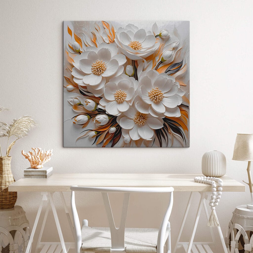 Flores redondas com sombra — interior 1